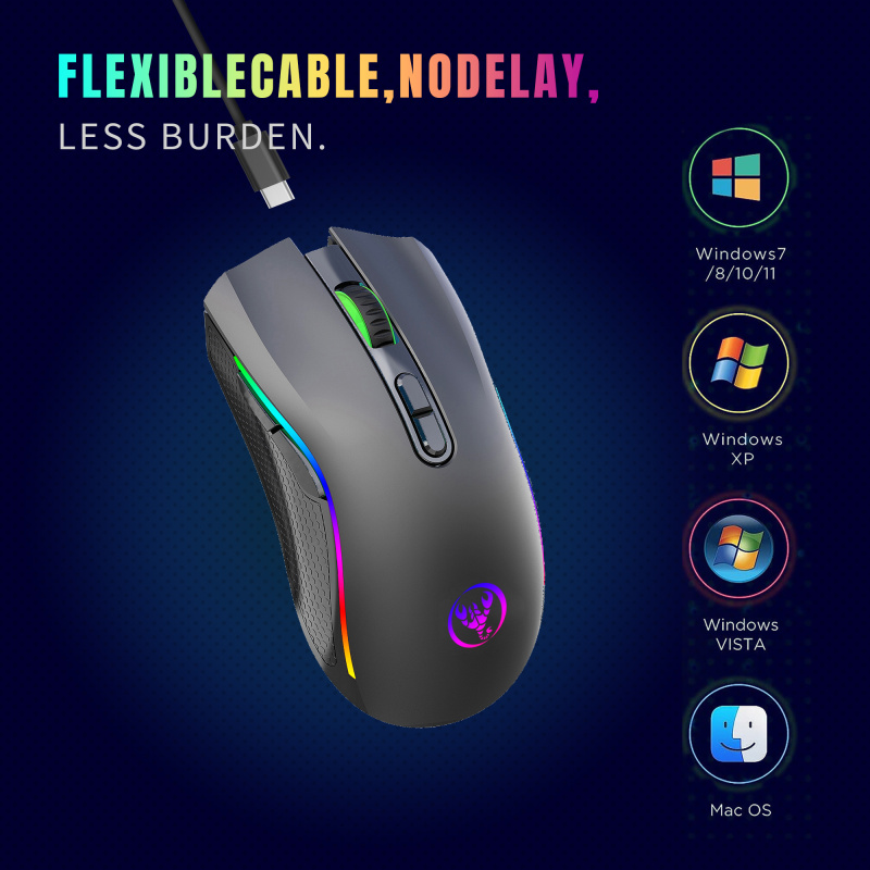 2.4G Wireless Gaming Mouse with 7 Buttons And RGB Backlight Rechargeable
